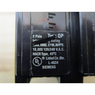 Siemens Q220 Circuit Breaker 20A 2 Pole - Used