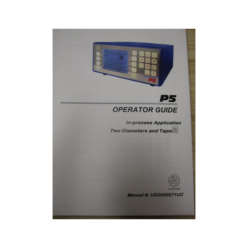 Marposs UD2930071UC P5 Operator Guide