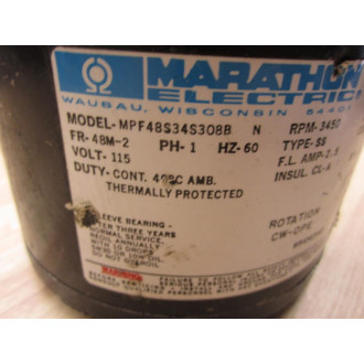 Marathon Electric MPF48S34S308B Motor - Used