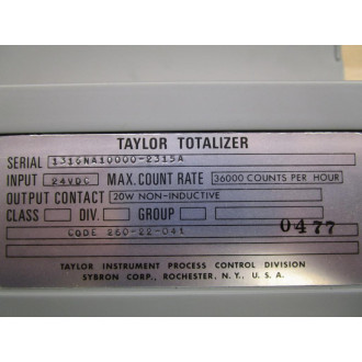 Taylor 1315N-1316N Totalizer - Used