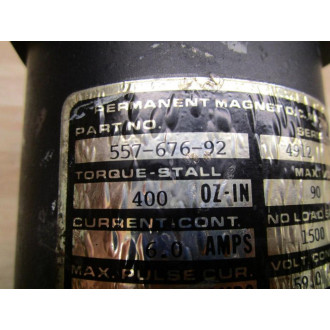 Danetics 557-676-92 Permanent Magnet D.C. Motor - Used