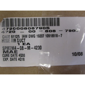 Air Duct SPM7M4-08-M-4230 Hose 4720-00-808-7905 37"