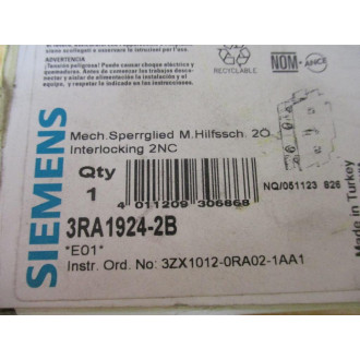 Siemens 3RA1924-2B Interlock 3RA19242B