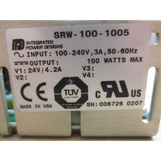 Integrated Power Designs SRW-100-1005 Power Supply - Used