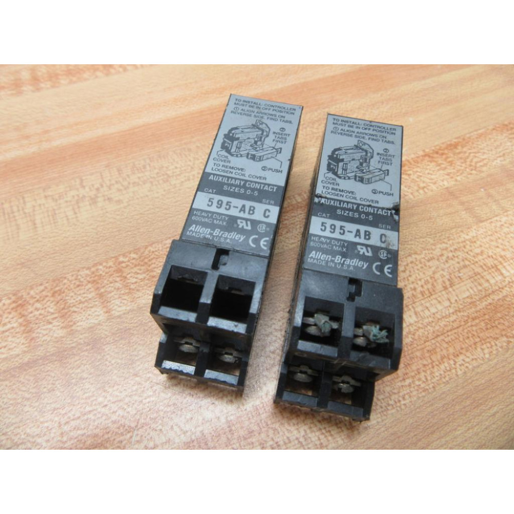 Allen Bradley 595-AB Contact Sz 0-5 Series May Vary (Pack of 2) - Used