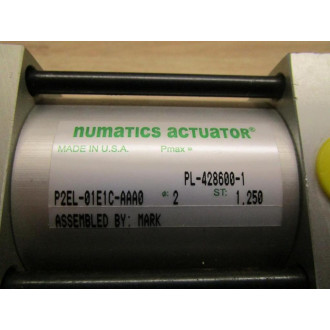 Numatics Actuator PL-428600-1 Cylinder P2EL-01E1C-AAA0 - New No Box
