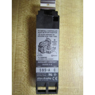 Allen Bradley 595-A Contact 595A Size 0-5Series C