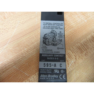 Allen Bradley 595-A Auxiliary Contact Size 0-5Series C - New No Box