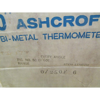 Ashcroft 52-600-810 Thermometer 0-250 F