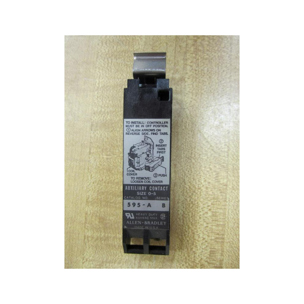 Allen Bradley 595-A Auxiliary Contact Size 0-5Series B - New No Box