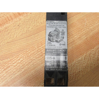 Allen Bradley 595-A Auxiliary Contact Series B Size 0-5 WO Screws (Pack of 6) - Used