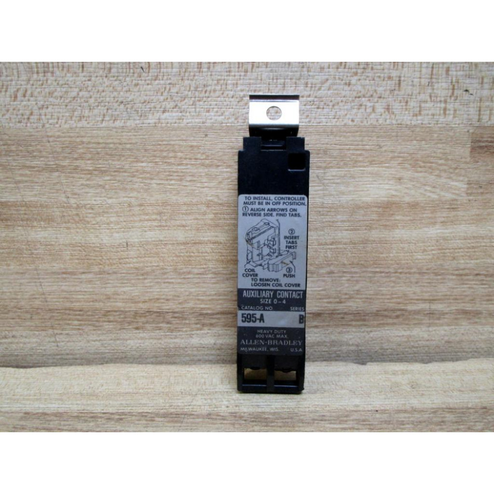 Allen Bradley 595-A Auxiliary Contact Size 0-4Series B - New No Box