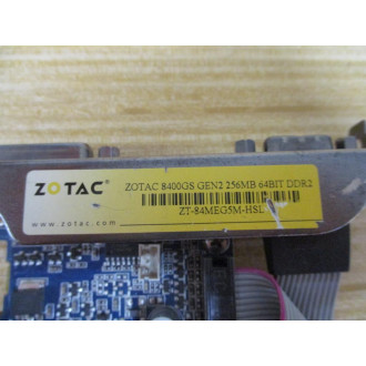 Zotac 288-80N44-040ZT Video Card 8400GS Gen2 256MB 64Bit DDR2 - Used