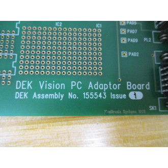 DEK 155543 Vision PC Adaptor Board - Used