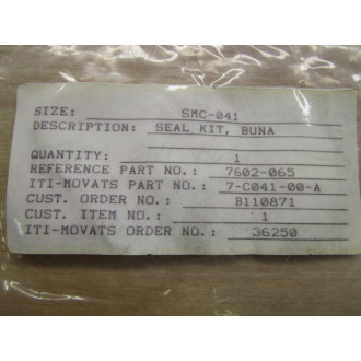 ITI 7-C041-00-A Seal Kit, Buna