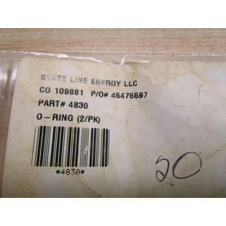 State Line Energy 4830 O-Ring (Pack of 20)