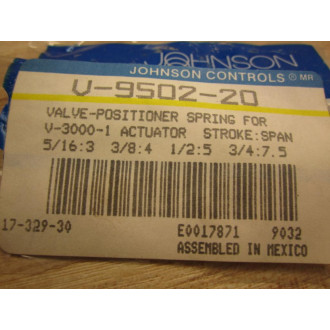 Johnson Controls V-9502-20 Spring