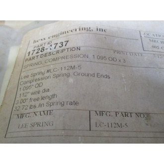 Lee Spring 1728-1737 Spring (Pack of 14) - New No Box