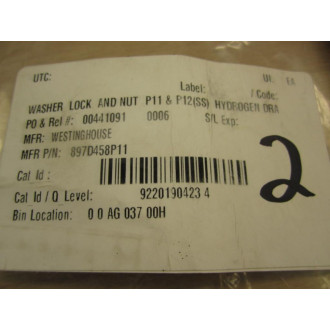 Westinghouse 897D458P11 Washer Lock And Nut P11 & P12(SS) (Pack of 2)