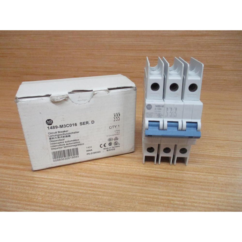 Allen Bradley 1489-M3C016 Circuit Breaker 1.6 AMP