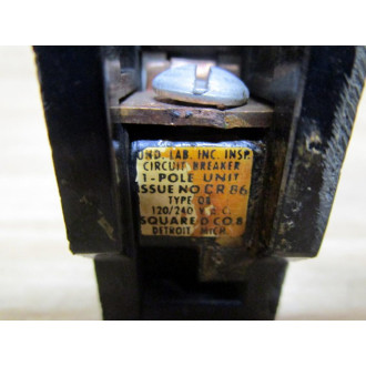 Square D CR8601 Circuit Breaker CR 86 01 20A 120240V - Used