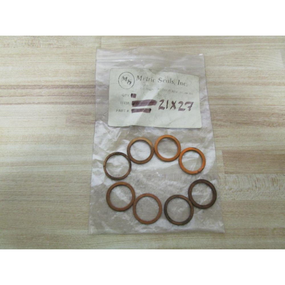Metric Seals 21X27 Copper Ring (Pack of 8)