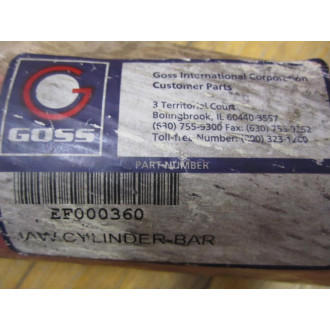 Goss EF000360 Jaw Cylinder Bar