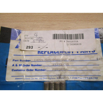 A & M 14221-505-0060-000 Valve Pin 23373-005 (Pack of 4)
