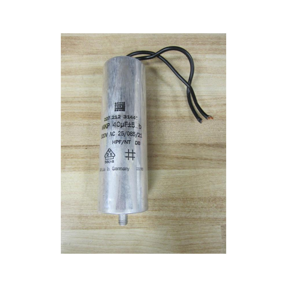 227.212-31440 Capacitor 320VAC MKP 40µF UF WO Nut & Washer - Used
