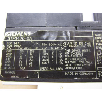 Siemens 3TF3470-0A Starter - Used