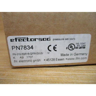 IFM Efector PN7834 Pressure Sensor PN-010-RBR18-QFRKGUSV