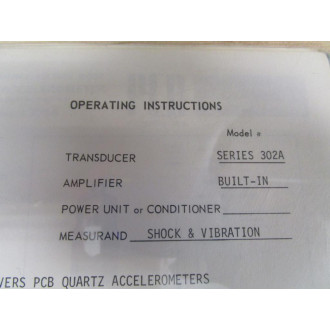 PCB 302A Transducer Instrumentation - Used