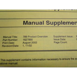 Fluke 1627890 Manual WCD - Used