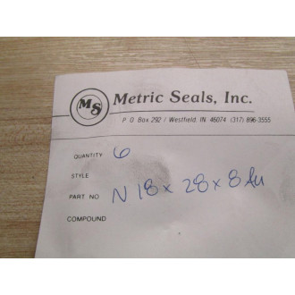 Metric Seals N18X28X8AU Seal 18-28-8 (Pack of 5) - New No Box