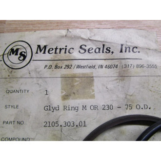 Metric Seals 2105.303.01 Glyd Ring Kit - New No Box