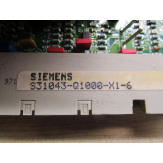 Siemens S31043-Q1000-X1-6 Circuit Board S31043-01000-X1 - Used