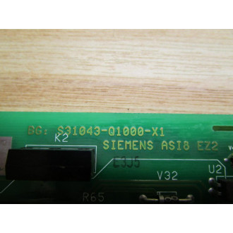 Siemens S31043-Q1000-X1-6 Circuit Board S31043-01000-X1 - Used