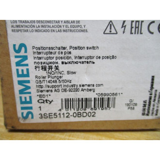 Siemens 3SE5112-0BD02 Position Switch 3SE51120BD02