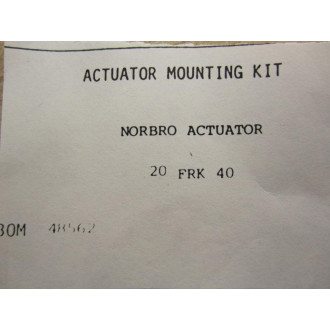 Nobro Actuator 20-FRK-40 Seal Kit