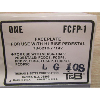 Thomas & Betts FCFP-1 Faceplate