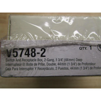 Wiremold V5748-2 Switch & Receptacle Box (Pack of 2)