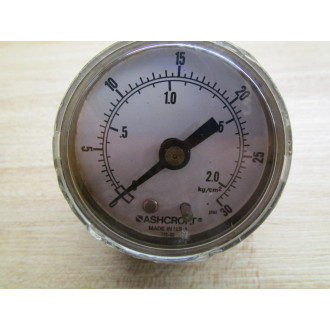 Ashcroft 723-03 Gauge 0-30 PSI - Used