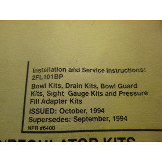 Parker 2FL101BP Air Filter Bowl - New No Box