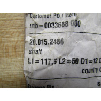 Multivac 20.015.2486 Shaft (Pack of 2)