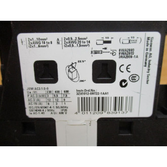 Siemens 3RT2024-2FB40 Power Contactor 3RT20242FB40 - Used