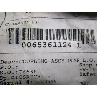 Nuttall Gear 30032006 Coupling Assy Pump