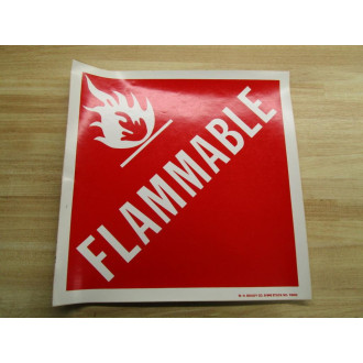 W.H. Brady 76402 Flammable Sign (Pack of 13) - New No Box