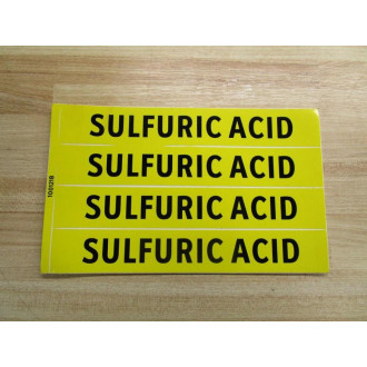 Lab Safety Supply 100121B Sulfuric Acid Sign - New No Box
