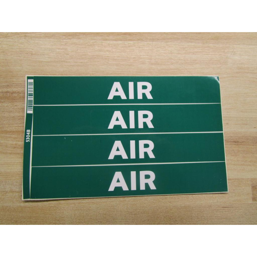 Lab Safety Supply 5304B Air Label (Pack of 2) - New No Box