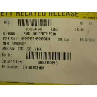 Limitorque CM2-233-V14A O-Ring CM2233V14A - New No Box